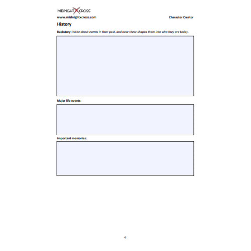 FREE Character Creation Template PDF For Manga, Comic Or Light Novel ...